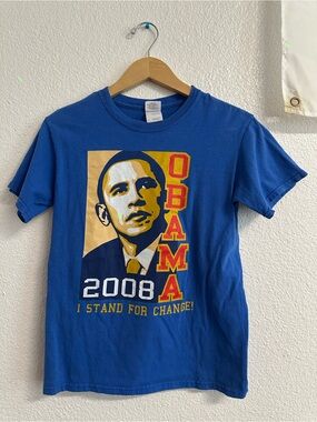 2008 Barack Obama I Stand for Change Campaign Tee Small
